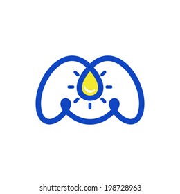 Sign the letter M, idea, light, electricity Branding Identity Corporate vector logo design template Isolated on a white background