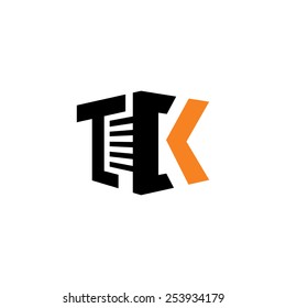 Sign of the letter T, C and K. Real Estate vector sign