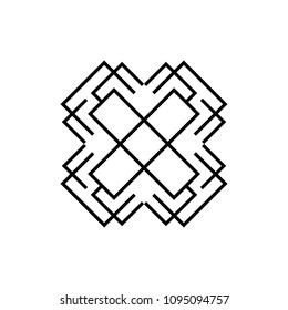 Sign of the letter X