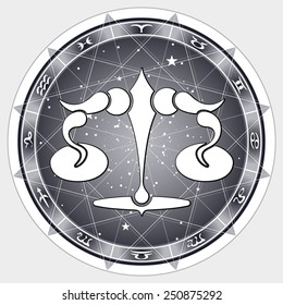 sign Libra , vector illustration