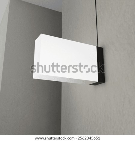sign light box mockup eps hires