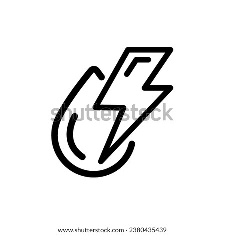 Sign Lightning, with water drop Vector Illustration