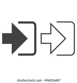 Sign in line icon, enter outline and filled vector sign, linear and full pictogram isolated on white, logo illustration