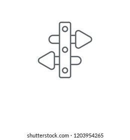 Sign linear icon. Sign concept stroke symbol design. Thin graphic elements vector illustration, outline pattern on a white background, eps 10.