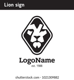 Sign of the lion's face, symbolizes confidence and strength