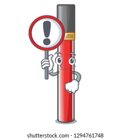 With sign lip gloss in the cartoon shape