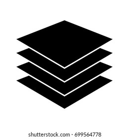 Sign list or pile of papers icon .