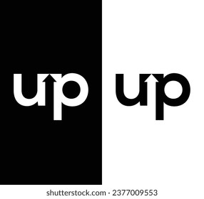 Sign logo UP arrow in word. UP sign. UP logo. Vector UP arrow