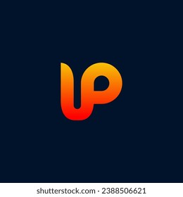Sign logo up arrow in word, vector