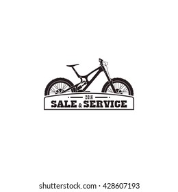Sign, logo  emblem for sale, service bicycle.