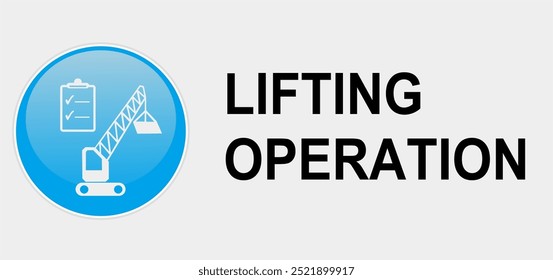 sign logo for lifting operation | vector