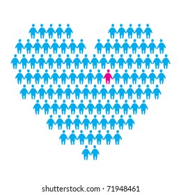 sign of love - the heart - one among all