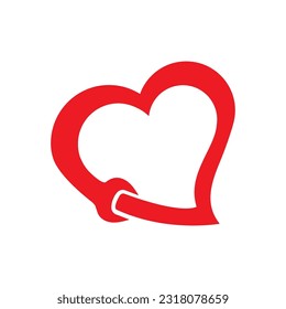Zeichen des Liebestechnikers Logo Vektorgrafik-Design  