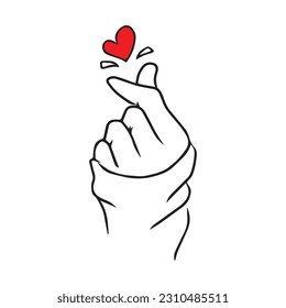 Sign Of Love. Vector Hand Drawing Illustration