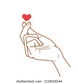 Sign of love. Vector hand drawn illustration