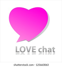 Sign of love-chat. Heart - speech-bubble. Vector