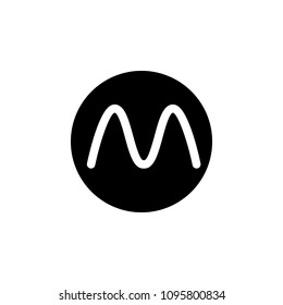 sign m icon. Element of web icon for mobile concept and web apps. Isolated sign m icon can be used for web and mobile on white background