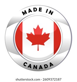 Sign Made in Canada. Vector illustration