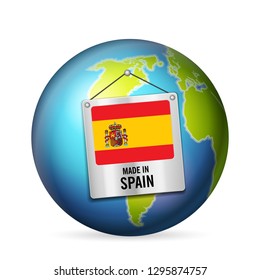 Zeichen in Spanien auf weißem Hintergrund.