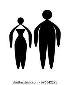 sign man and women