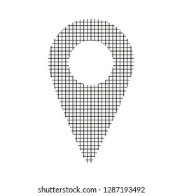 Sign map label, black on a white background, squares, vector
