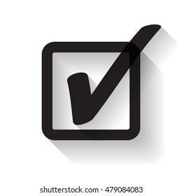 Sign markers in flat design in square on a white background.
