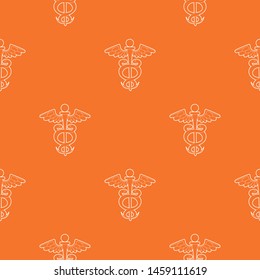 Sign medicine pattern vector orange for any web design best