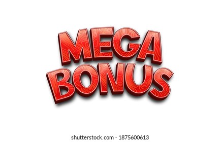 Sign Mega Bonus on a white background. Vector illustration.