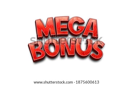 Sign Mega Bonus on a white background. Vector illustration.