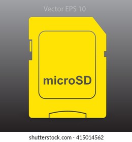 sign micro SD vector icon