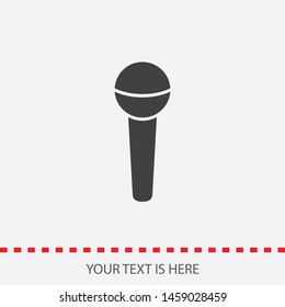 The sign of the microphone. A microphone vector icon. The symbol of the microphone. Karaoke microphone icon. Broadcast mic sign.