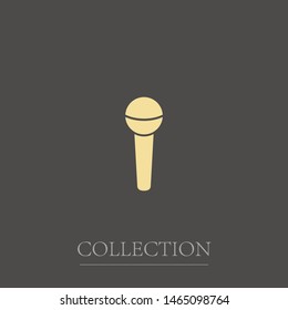 The sign of the microphone. A microphone vector icon. The symbol of the microphone. Karaoke microphone icon. Broadcast mic sign.