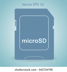 sign microSD vector icon