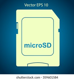 sign microSD vector icon