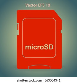 sign microSD vector icon