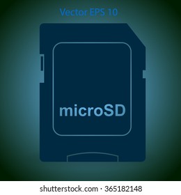 sign microSD vector icon
