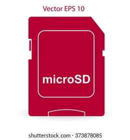 sign microSD vector icon
