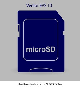 sign microSD vector icon