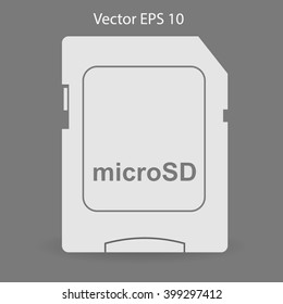 sign microSD vector icon