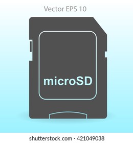 sign microSD vector icon