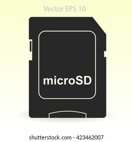 sign microSD vector icon