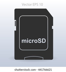 sign microSD vector icon