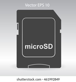 sign microSD vector icon