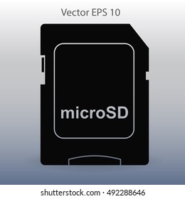 sign microSD vector icon