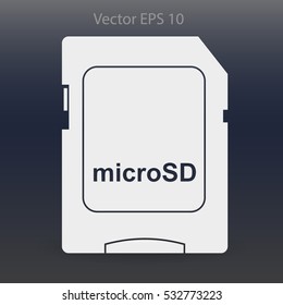 sign microSD vector icon