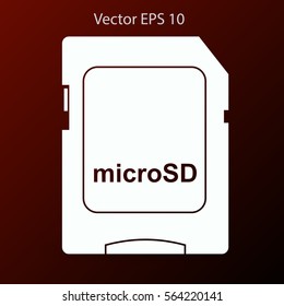 sign microSD vector icon