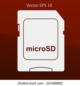 sign microSD vector icon