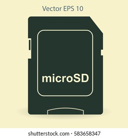 sign microSD vector icon