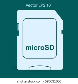 sign microSD vector icon