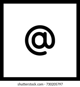 picto arobase images stock photos vectors shutterstock https www shutterstock com image vector sign minimalistic vector icon commercial line 730205797